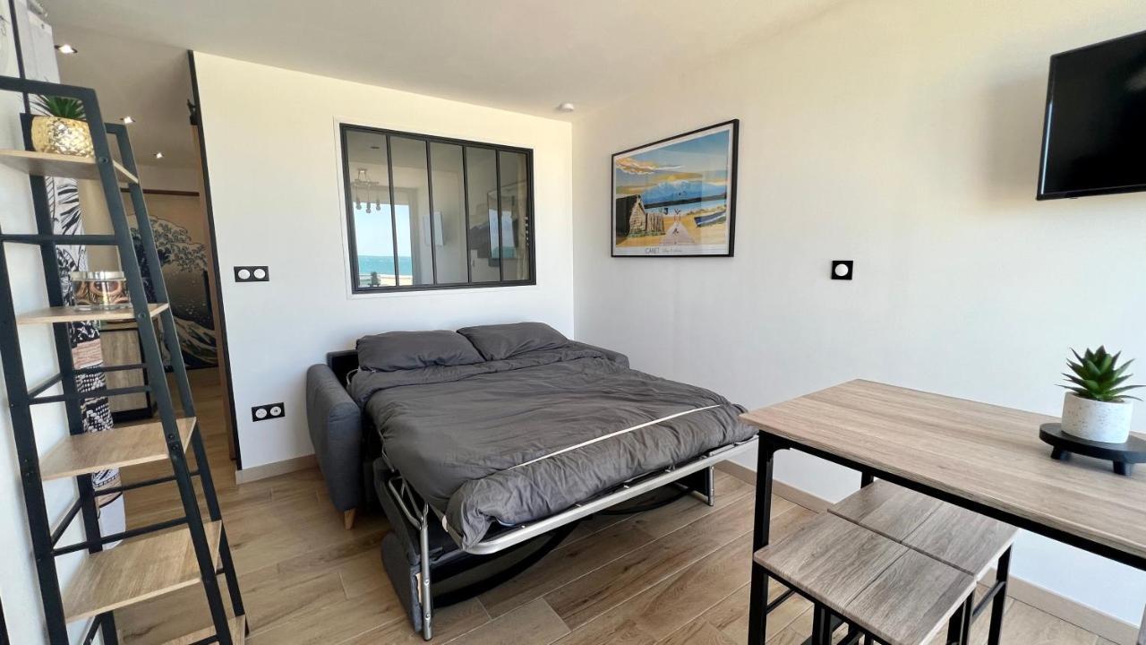 Appartement Cosy, Vue Mer Avec Parking Privatif Canet-en-Roussillon Luaran gambar