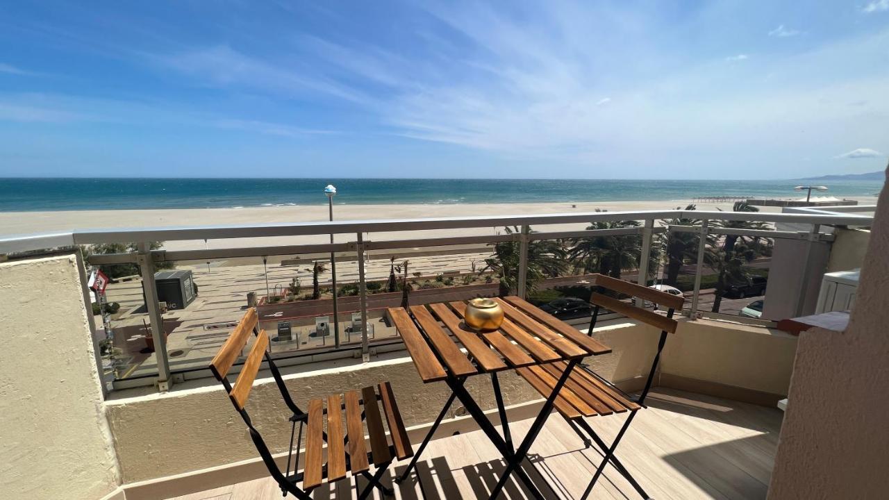 Appartement Cosy, Vue Mer Avec Parking Privatif Canet-en-Roussillon Luaran gambar
