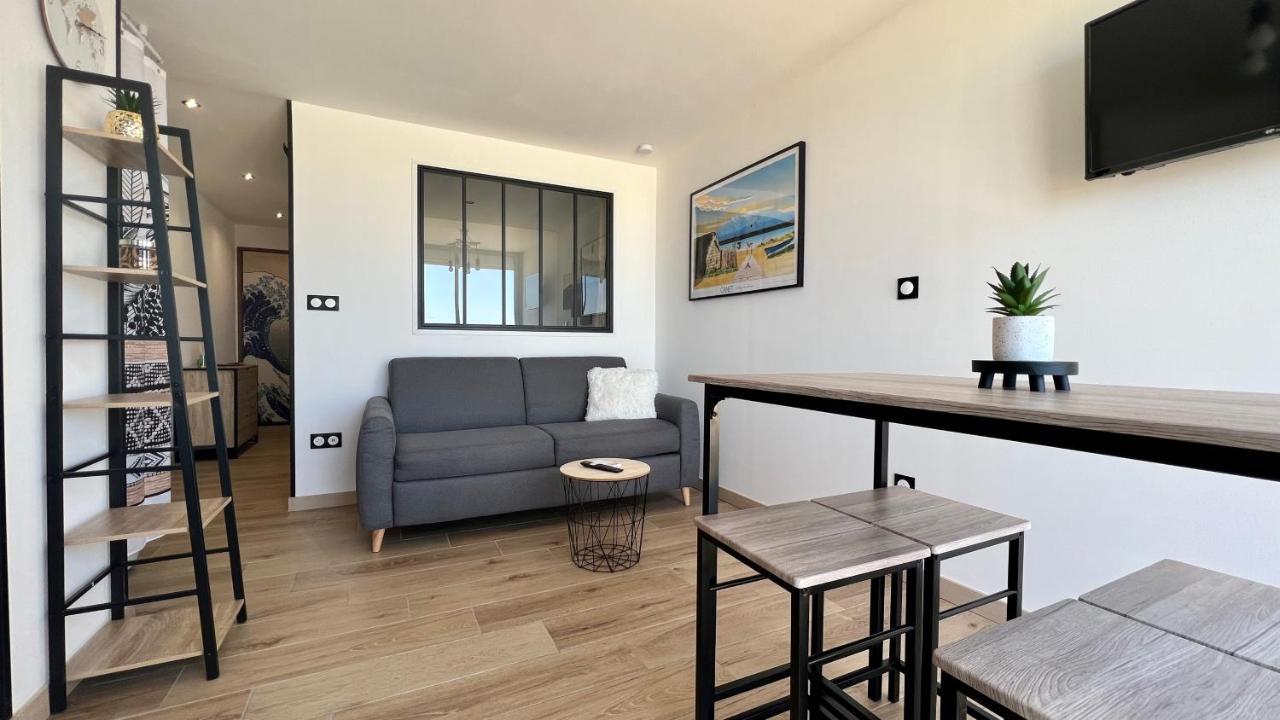 Appartement Cosy, Vue Mer Avec Parking Privatif Canet-en-Roussillon Luaran gambar